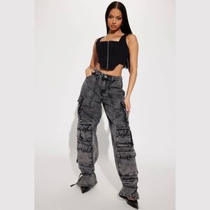 Ankle Tie Cargo Pants